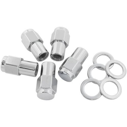 0.750 SHANK CLOSED NUTS 1/2 CHROME 1/2-20" WHEEL (5)