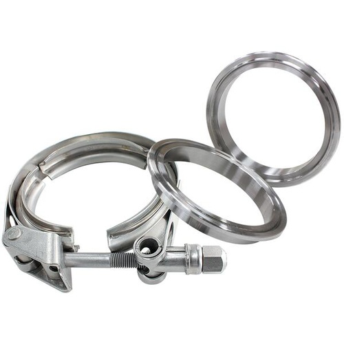 4.5" V BAND CLAMP KIT 2 X WELDRINGS & 1 X STAINLESS CLAMP