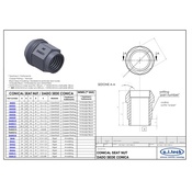 Dado in Ergal 12x1.25 sede conica L=27mm