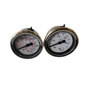 MANOMETRO 0-1BAR, CASSA ACCIAO INOX D.40mm, IN GLICERINA