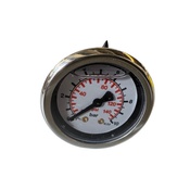 MANOMETRO 0-10BAR, CASSA ACCIAIO INOX D.40mm, IN GLICERINA