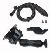 kit accessori auto, con pulsante precablato,  composto da: Ventosa Universale, cavo accendisigari precablato con telecomando a1 pulsante e un supporto per il Monit (solo G serie)
